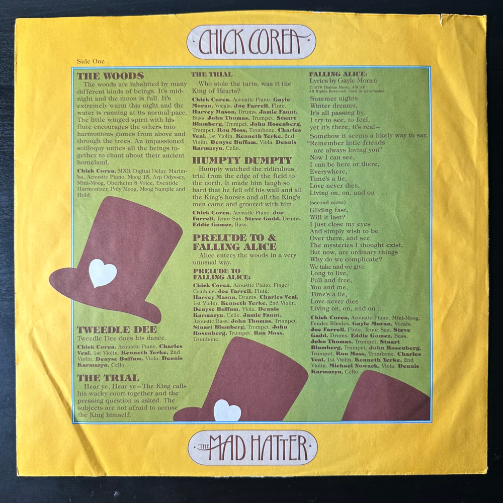 Chick Corea ‎– The Mad Hatter (США 1978г.)