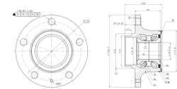 Ступица задняя в сборе L=R AD VW SKODA GANZ GIM03007