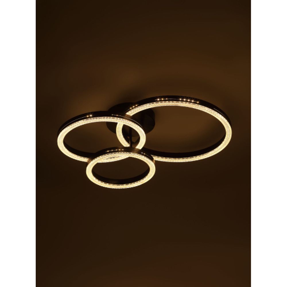 Светильник потолочный светодиодный ЭРА Модерн Bloom CLL-1-110W 3K-6K RC BK с ДУ черный | Светильники SPB-6 с ДУ