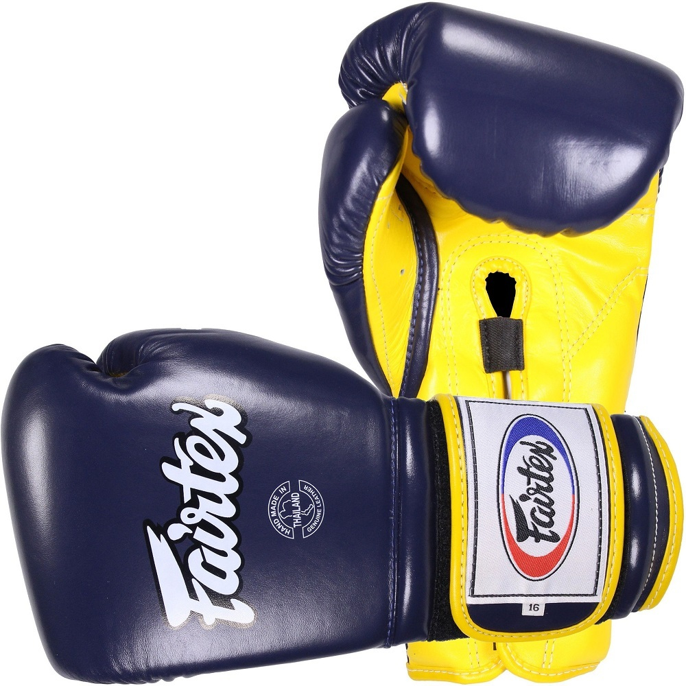 Боксерские перчатки Fairtex Boxing gloves BGV9 Blue/Yellow