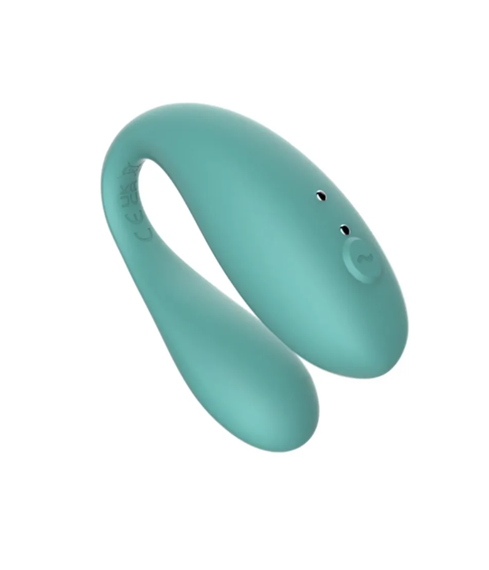 Вибромассажер для пар TWIN с управлением через приложение бирюзовый
