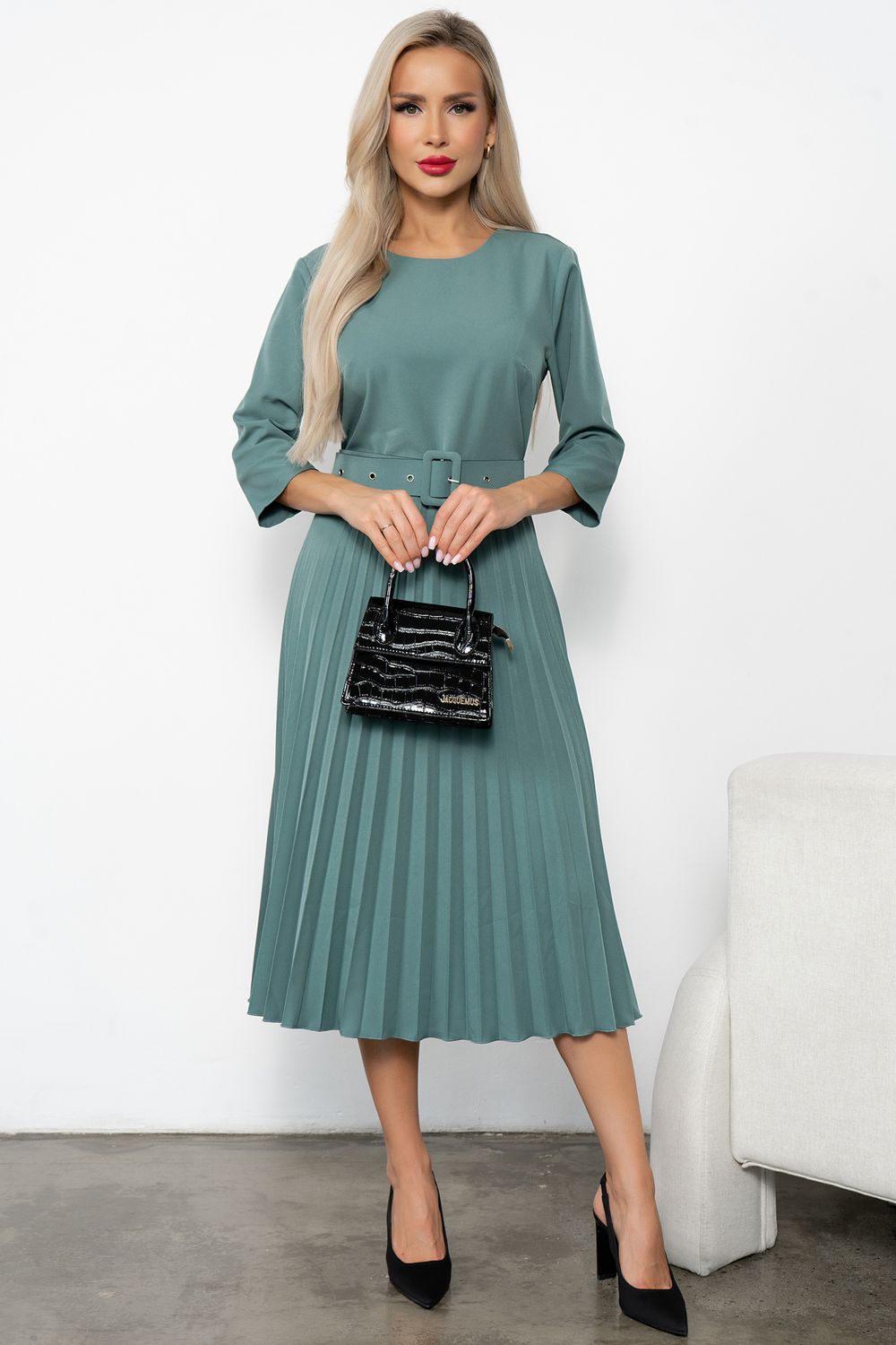 Платья Агния (фисташковый)-46р-р Р11-1220 Nikol