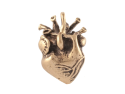 Авторский кулон "Анатомическое сердце" из бронзы RH00844