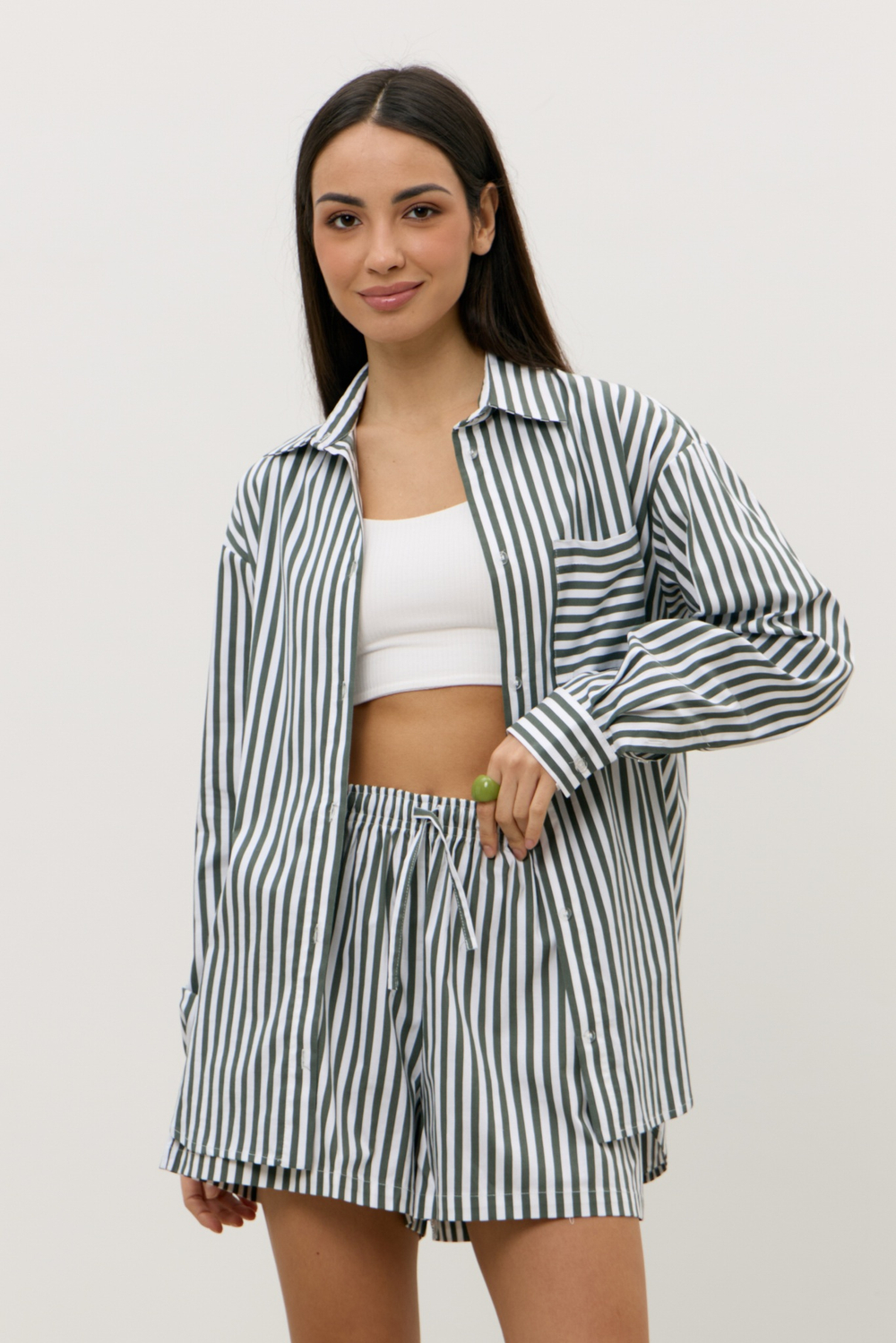 Рубашка GREEN STRIPE