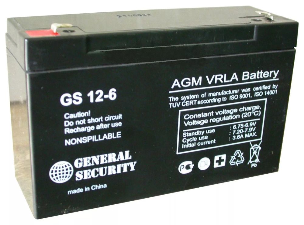 GENERAL SECURITY GS 12-6 аккумулятор