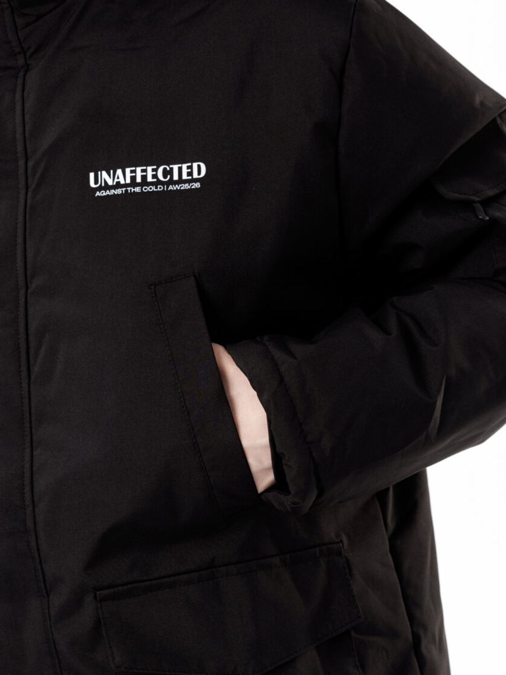 Куртка UNAFFECTED Down Hooded Parka Чёрный