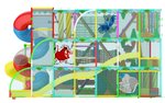 Уличный лабиринт "Детское раздолье" 70,5 м² (8,6*8,2*4,9 м)
