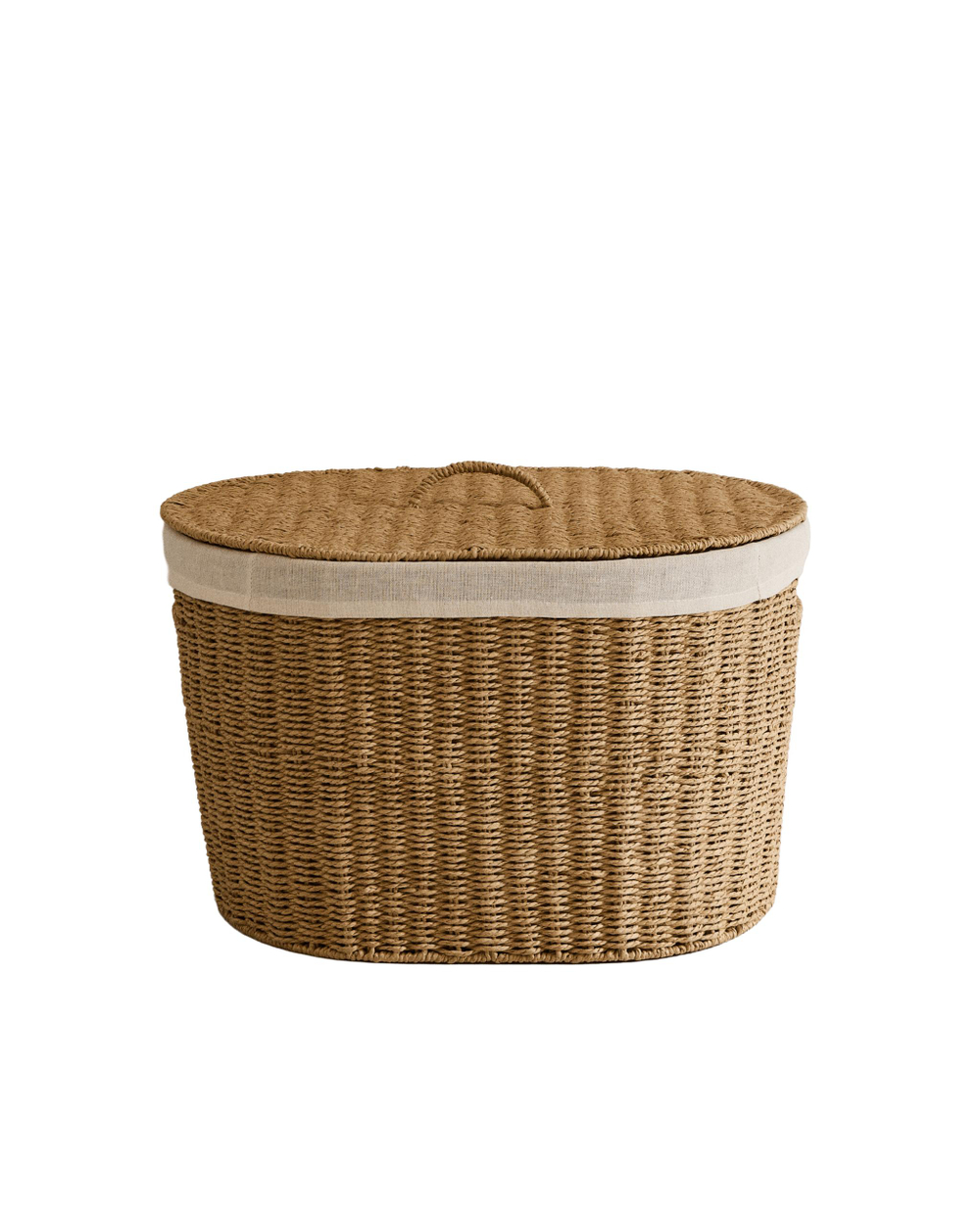 Zara Home Корзина из плетёной бумаги, цвет бежевый, 55 см