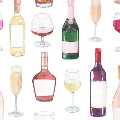 Бутылки и бокалы