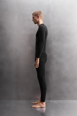 ZARA ТЕРМОФУТБОЛКА ДЛЯ КАТАНИЯ НА ЛЫЖАХ, ЧЕРНЫЙ