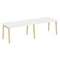 Onix Wood Стол переговорный (2 столешницы) OW.PRG-2.3 Белый Бриллиант/Дуб Светлый/Металл Белый 2760*