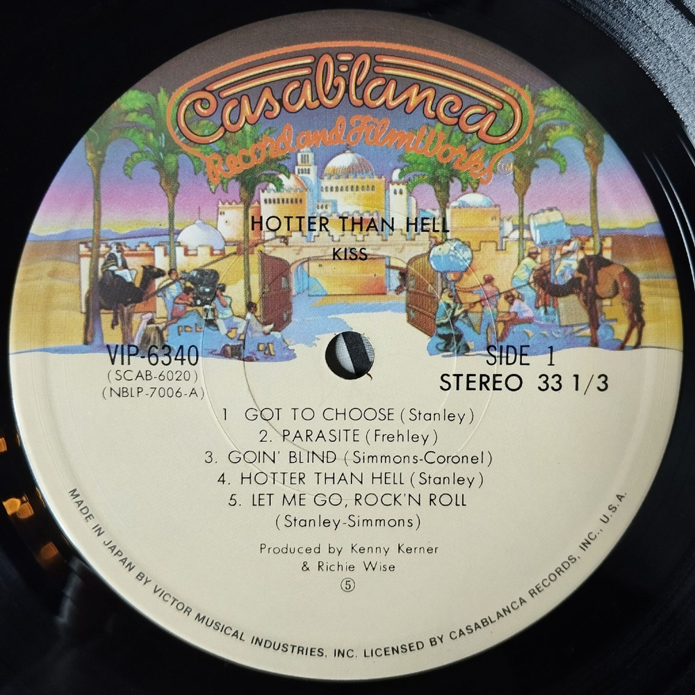 Винтажная виниловая пластинка LP Kiss Hotter Than Hell (Japan 1976) (Obi) Got To Choose