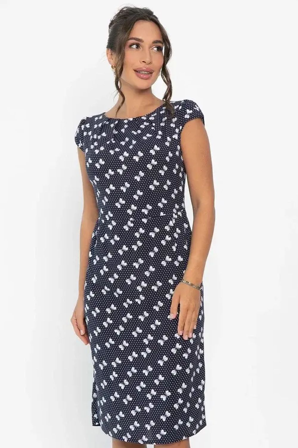 Платье Габриэль (синее/бантики) П13954-10М LT Collection