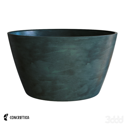 Кашпо BOWL OCEAN GREEN D80 H45