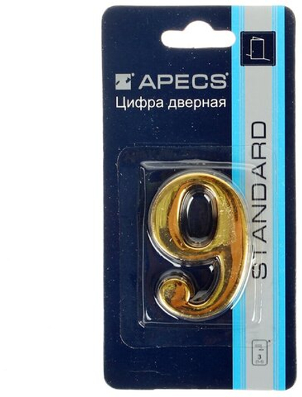 Номер квартирный "Апекс" 9 золото