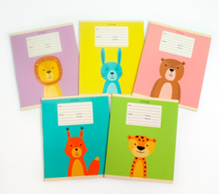 Тетради А5 12л. Скрепка-Зверушки