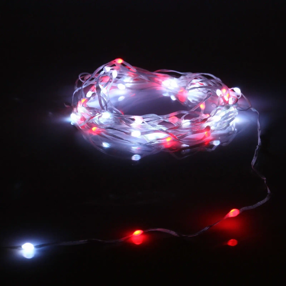 Гирлянда для дома НИТЬ-SMART 10 м 100 ламп LED, прозрачн.пров, более 200 реж, управление с пульта д/у,с телефона, IP-40, RGB (USB)