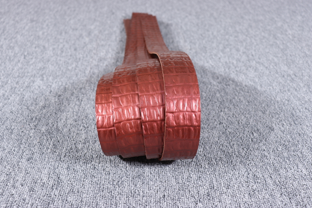 Ременная заготовка Красная медь с лицевой отделкой + плита Кайман