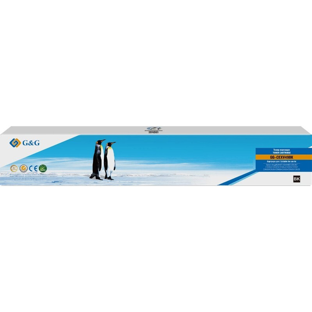 Тонер-картридж G&G, аналог Canon CEXV49BK для imageRUNNER Adv C3020/C3320/C3325 черный (36K)