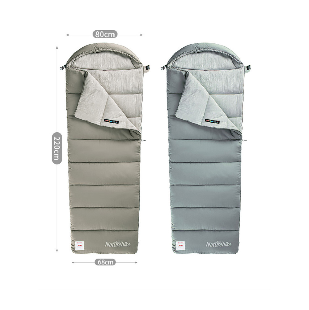 Спальный мешок Naturehike NH20MSD02 M300 ультралёгкий хлопковый с капюшоном весна осень, артикул NH20MSD02, цвет Зеленый