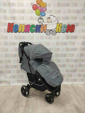Коляска прогулочная Baballo Future 2024 серая (чёрная рама)