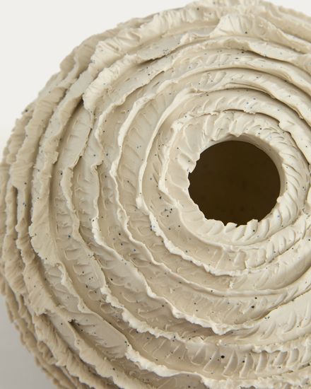 Ваза Evania из бежевой керамики 15 см