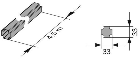 Профиль TECE TECEprofil арт. 9000000 (штанга 4.5 м.) монтажный