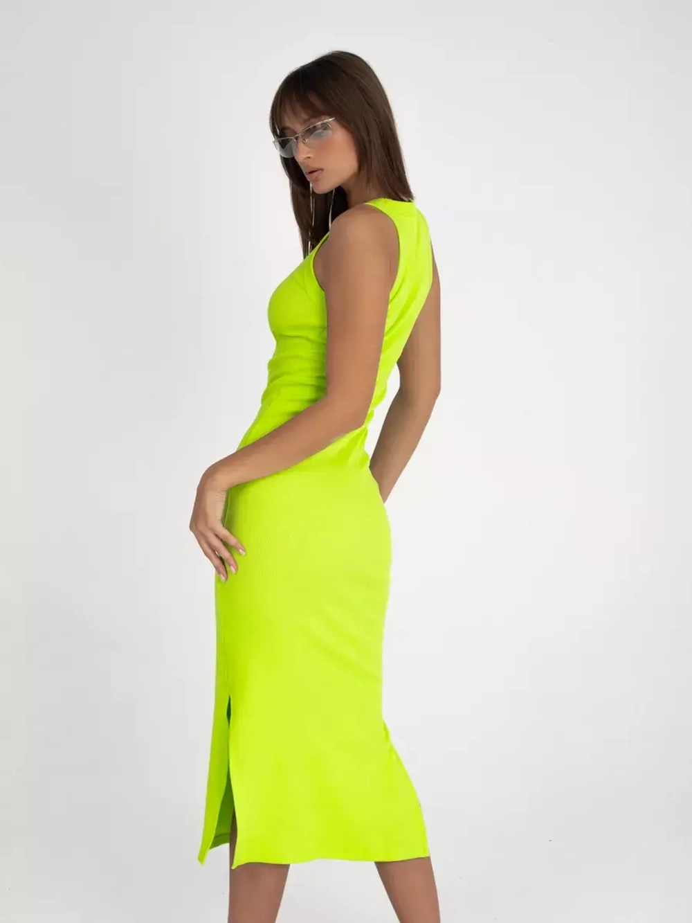 Платье лапша длинное без рукавов