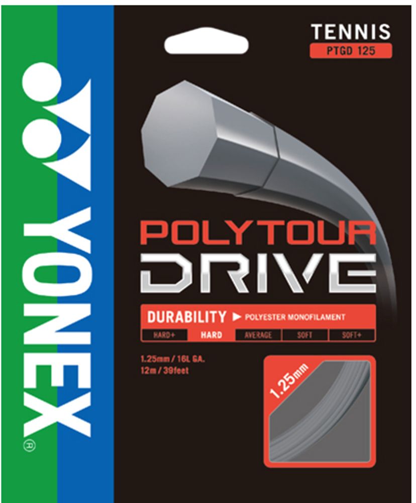 Теннисные струны Yonex Poly Tour Drive (12 m) - silver