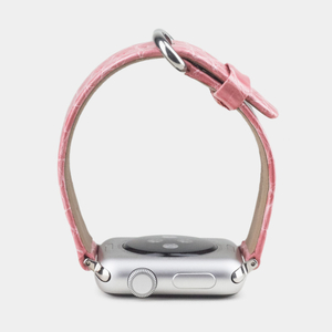 Ремешок для Apple Watch 44/45/46 mm  из кожи аллигатора, цвета бледно-розовый лак