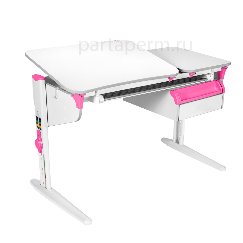 Растущая парта Дэми СУТ 45 с лотком и тумбой ТСН.04 (1200×565 мм)