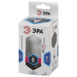 Лампочка светодиодная ЭРА STD LED R63-8W-840-E27 Е27 / Е27 8Вт рефлектор нейтральный белый свет