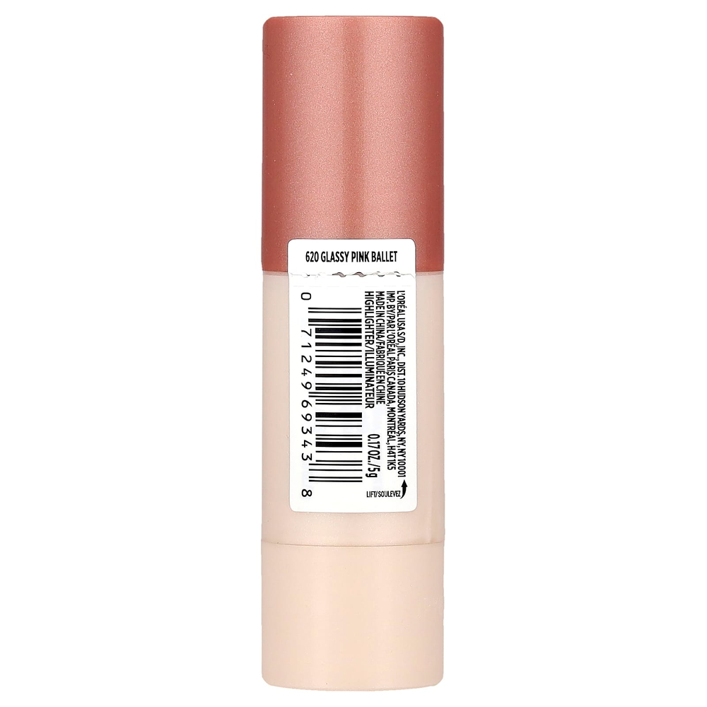 L'Oréal, Lumi, Le Glass Highlighter Stick, оттенок 620 Glassy Pink Ballet, 5 г (0,17 унции)