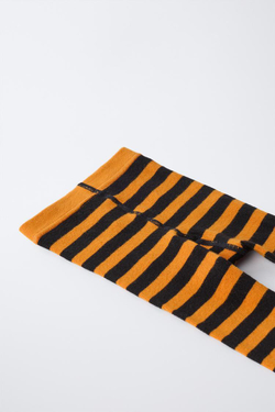ZARA ПОЛОСАТЫЕ ЛЕГИНСЫ, ОРАНЖЕВЫЙ