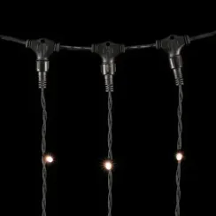 Светодиодный занавес с колпачком 2*3 м., 600 экстра теплых белых LED ламп, каучуковый черный провод, IP65, Beauty led (LL602-1-2EWW)