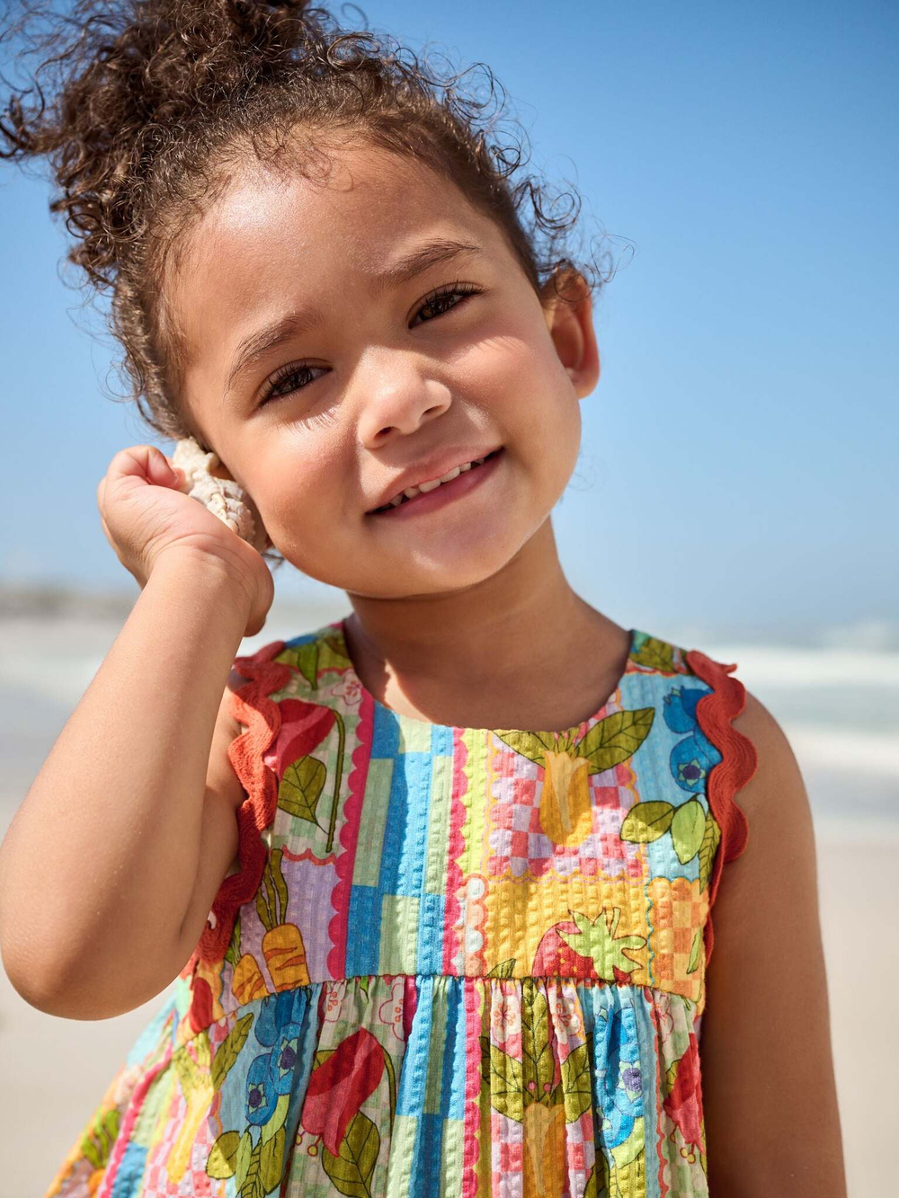 Сарафан для девочки Next AC9-252, Розовый, Голубой, Бежевый