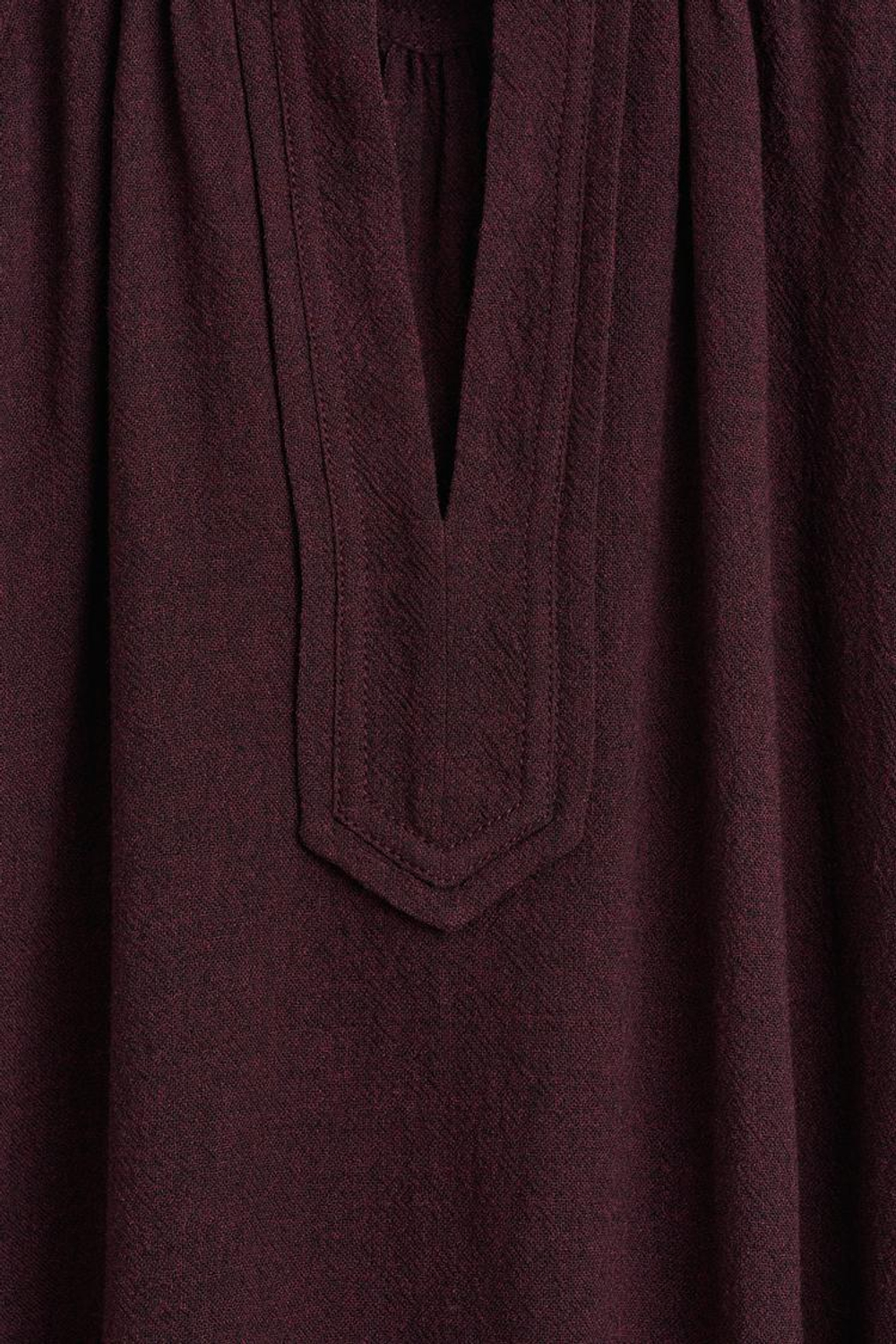 ZARA РУБАШКА С ВОРОТНИКОМ-ЛОДОЧКА, ТЕМНО-КАШТАНОВЫЙ