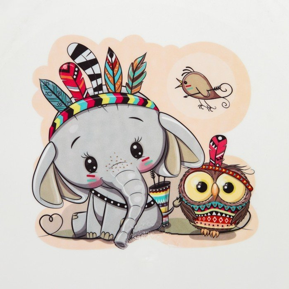 Ванна детская "Дикий запад" 86 см (с терм. и сливом) белый Слоник