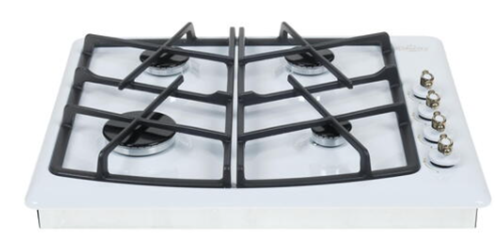Поверхность варочная Гефест СН 1211 К82 (бел.эмал с рис чуг.реш.газ-контр.эл.росж в ручки "ант бр")