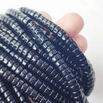 Бусины шайбы, рондель, черный, лэмпворк, стекло, р-р 6мм, цена за набор 10 шт