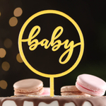 Топпер "Baby", круг, золото
