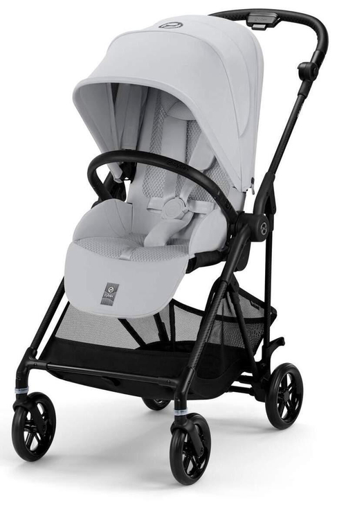 Прогулочная коляска Cybex Melio Carbon New Fog Grey с дождевиком