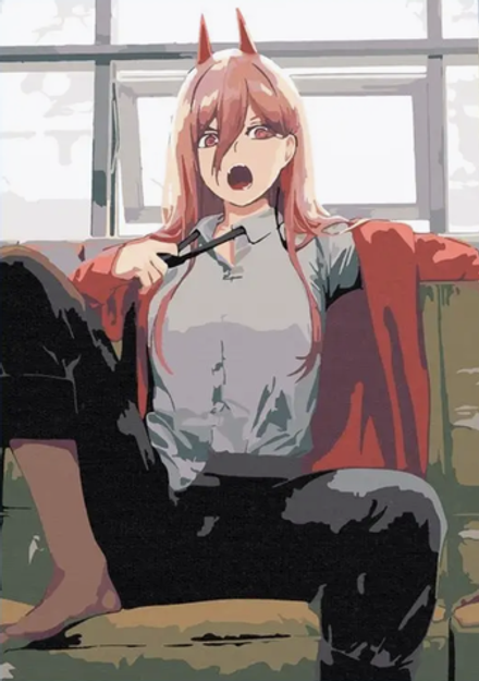 Картина по номерам Человек-Бензопила Power