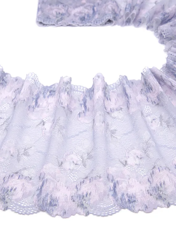 03-254 Кружево эластичное 22 см, акварель, лаванда