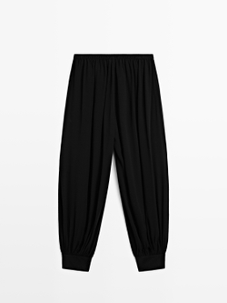 Massimo Брюки-саруэль с пуговицами, черный