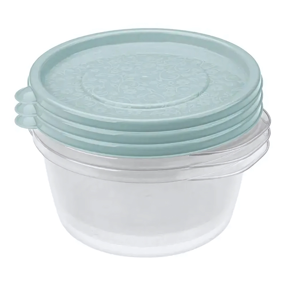 КОМПЛЕКТ КОНТЕЙНЕРОВ АРТ-ДЕКОР 0,75Л (3 ШТ) (Светло-голубой)