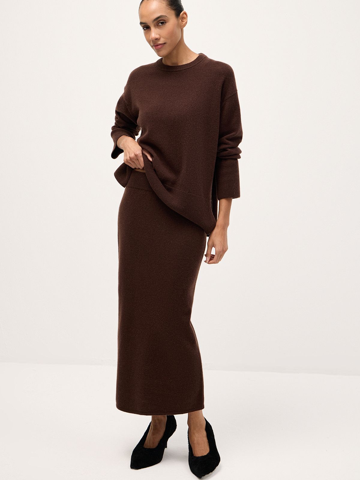 Юбка midi из мягкой шерсти merino wool