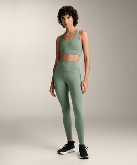 Oysho Спортивный бюстгальтер с бретелями на спине, бледно-зеленый