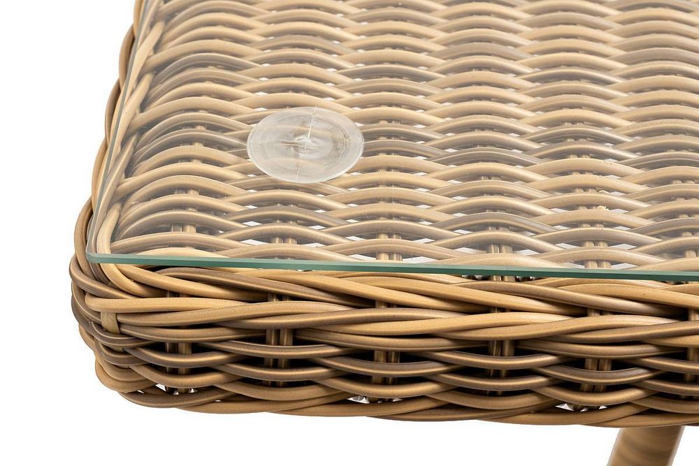 "Катания" обеденная группа плетеная на 6 персон, цвет соломенный