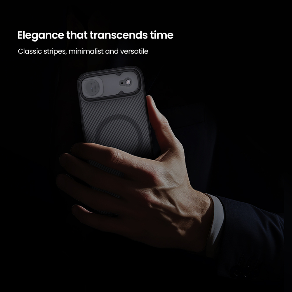 Чехол тонированный c MagSafe на iPhone Air, серия CamShield Pro Magnetic (Transparent black) от Nillkin